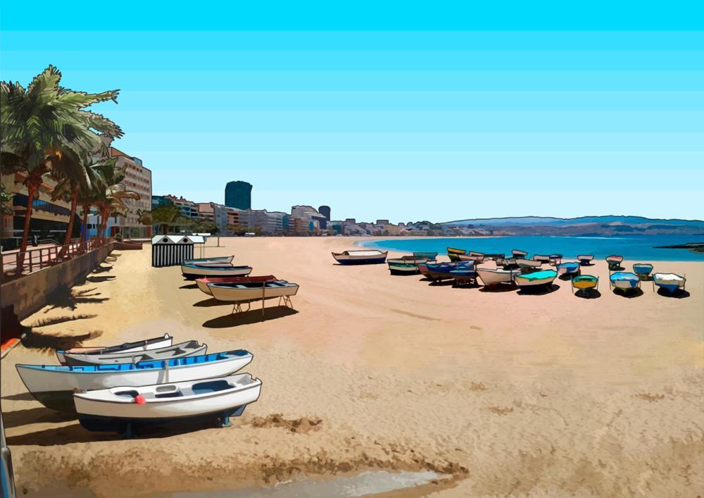 Primera Linea Playa Canteras With Sea View Las Palmas Exterior photo